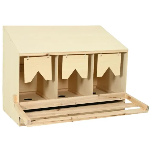 Gnijezdo za kokoši s 3 odjeljka 93x40x65 cm masivna borovina - 93 x 40 x 65 cm 93 x 40 x 65 cm Cijena