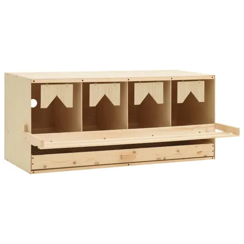 Gnijezdo za nesilice s 4 odjeljka 106x40x45 cm masivna borovina - 106 x 40 x 45 cm Cijena