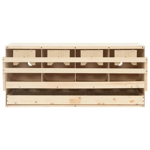 Gnijezdo za nesilice s 4 odjeljka 106x40x45 cm masivna borovina - 106 x 40 x 45 cm Cijena