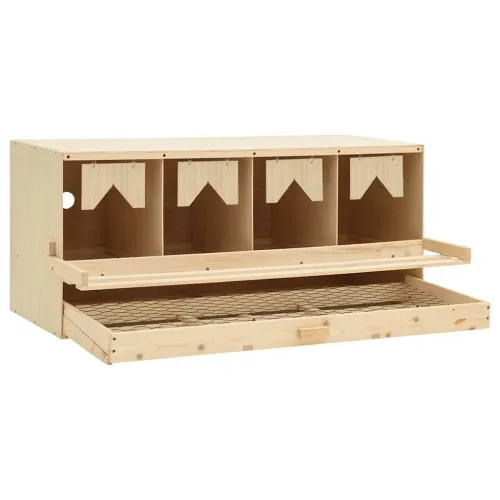 Gnijezdo za nesilice s 4 odjeljka 106x40x45 cm masivna borovina - 106 x 40 x 45 cm Cijena
