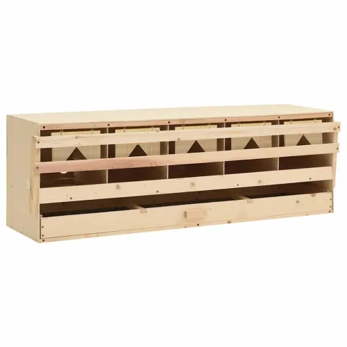 Gnijezdo za nesilice s 5 odjeljaka 117x33x38cm masivna borovina - 117 x 33 x 38 cm Cijena