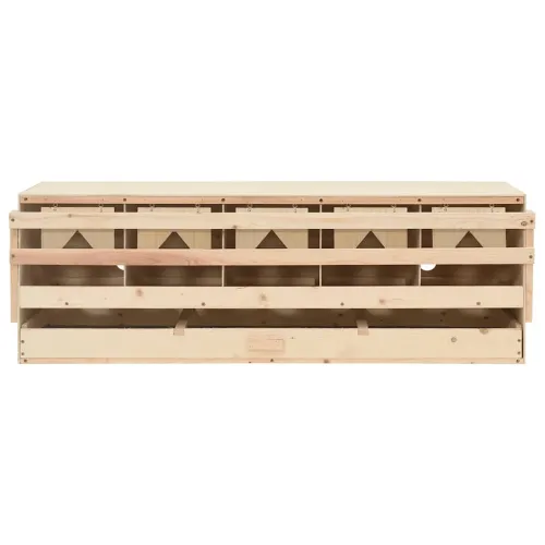 Gnijezdo za nesilice s 5 odjeljaka 117x33x38cm masivna borovina - 117 x 33 x 38 cm Cijena