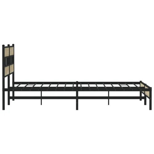 Metalni okvir kreveta bez madraca boja hrasta sonome 183x213 cm - sonoma hrast 183 x 213 cm s uzglavljem i niskim podnožjem Cijena