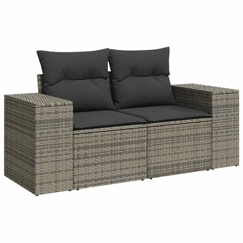 Vrtna garnitura - 7-dijelni set vrtnih sofa sivi od poliratana - siva i tamnosiva 3x kutna + stol + 3x srednja 1 Cijena