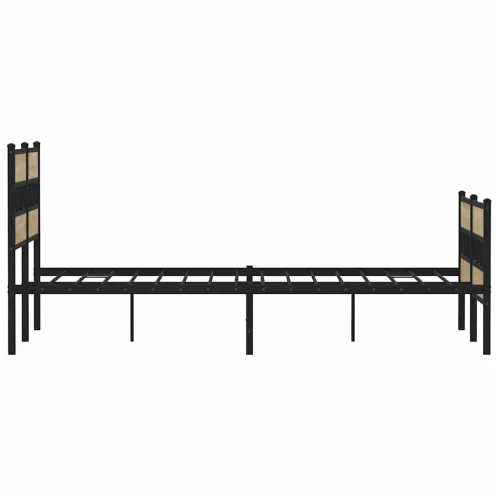 Metalni okvir kreveta bez madraca boja hrasta sonome 135x190 cm - sonoma hrast 135 x 190 cm s uzglavljem i podnožjem Cijena