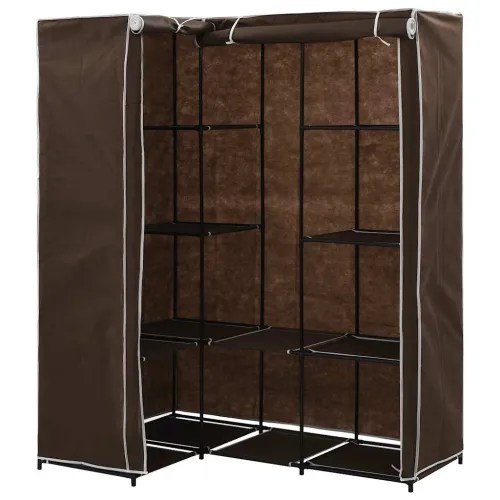282450 Corner Wardrobe Brown 130x87x169 cm - Smeđa 1 1 Smeđa Cijena