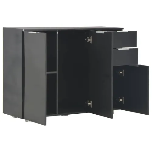 Komoda visoki sjaj crna 107x35x80,5 cm - Crna 1 Cijena