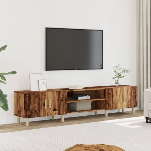 TV ormarić boja drva 180x31,5x40 cm od konstruiranog drva - Staro drvo Cijena
