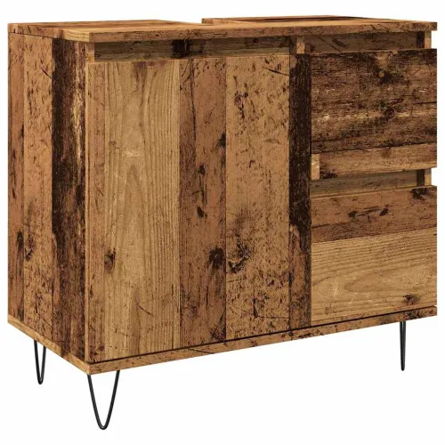 Kupaonski ormarić za Lavabo - Umivaonik boja drva 65 x 33 x 60 cm drveni - Staro drvo 1 1 Staro drvo Cijena