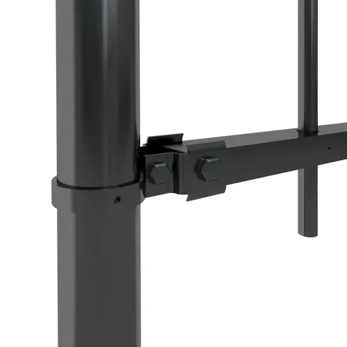 Vrtna ograda s vrhom koplja Čelik 1339x150 cm Crna - Crna 1339 cm 150 cm Cijena