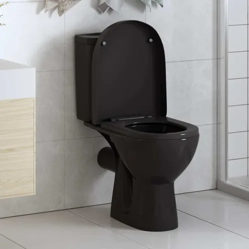 Daska za wc - Toaletna daska s mekim zatvaranjem i brzim otpuštanjem crna - Crna 45 x 35 cm 1 Crna Cijena