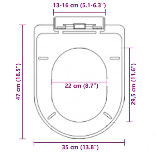 Daska za wc - Toaletna daska s mekim zatvaranjem i brzim otpuštanjem crna - Crna 45 x 35 cm Cijena
