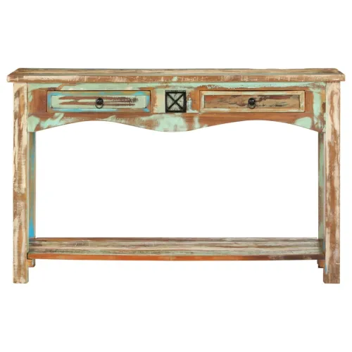 Konzolni stol od masivnog obnovljenog drva 120 x 40 x 75 cm Cijena