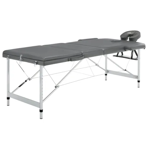 Masažni stol s 3 zone i aluminijskim okvirom antracit 186x68 cm - Antracit Cijena