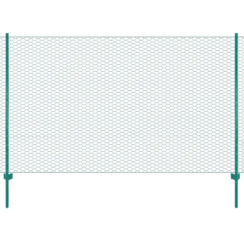 Žičana ograda sa stupovima čelična 25 x 1,5 m zelena - 1 25 m 1.5 m 25 mm Cijena