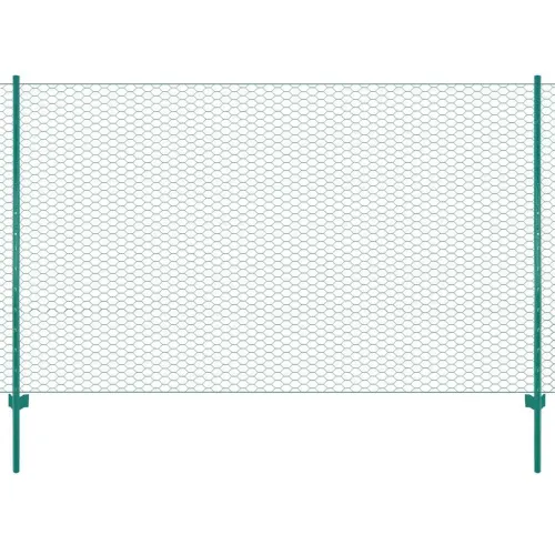 Žičana ograda sa stupovima čelična 25 x 1,5 m zelena - 1 25 m 1.5 m 50 mm Cijena
