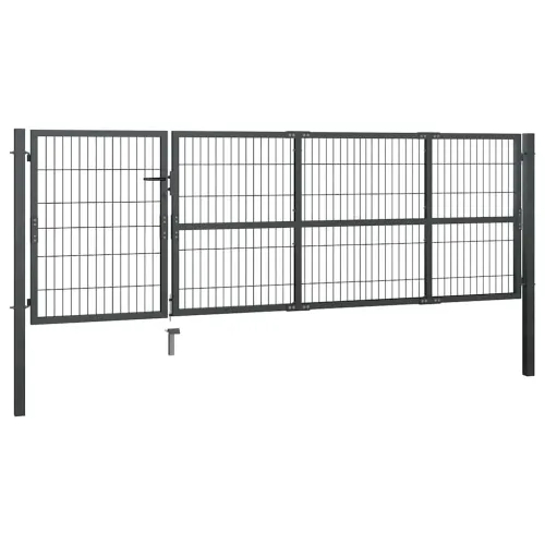 Dvorišna vrata - Vrtna vrata sa stupovima Čelik 350x100 cm Antracit - Antracit 350 x 100 cm Cijena