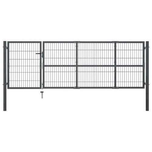 Dvorišna vrata - Vrtna vrata sa stupovima Čelik 350x100 cm Antracit - Antracit 350 x 100 cm Cijena