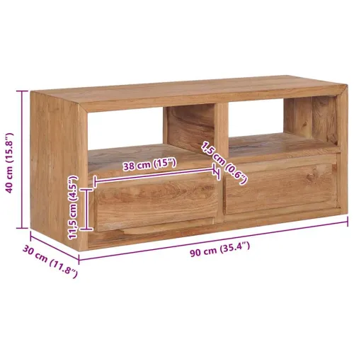 TV ormarić 90 x 30 x 40 cm od masivne tikovine Cijena