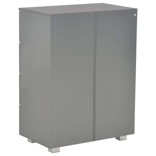 Komoda visoki sjaj siva 60 x 35 x 80 cm od konstruiranog drva - Siva 1 Cijena