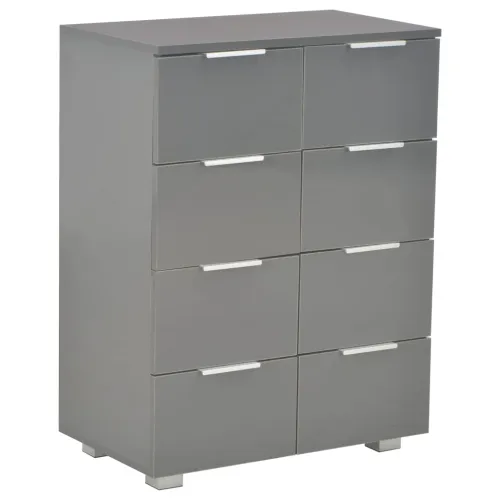 Komoda visoki sjaj siva 60 x 35 x 80 cm od konstruiranog drva - Siva 1 Cijena