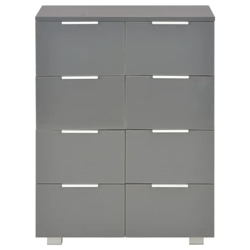 Komoda visoki sjaj siva 60 x 35 x 80 cm od konstruiranog drva - Siva 1 Cijena
