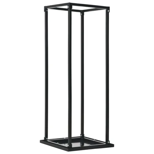 Stalak za drva za ogrjev s bazom crni 37 x 37 x 113 cm čelični - 37 x 37 x 113 cm Cijena