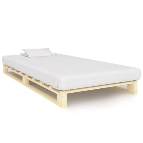 Okvir za krevet od paleta od masivne borovine 90 x 200 cm - Boja drva 90 x 200 cm Boja drva 90 x 200 cm Cijena