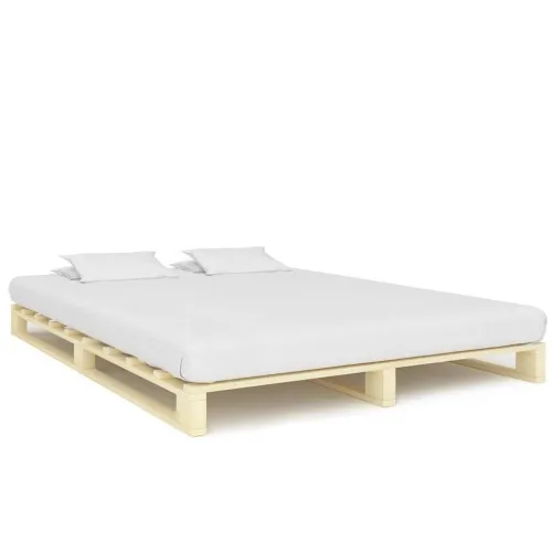 Okvir za krevet od paleta od masivne borovine 200 x 200 cm - Boja drva 200 x 200 cm Cijena