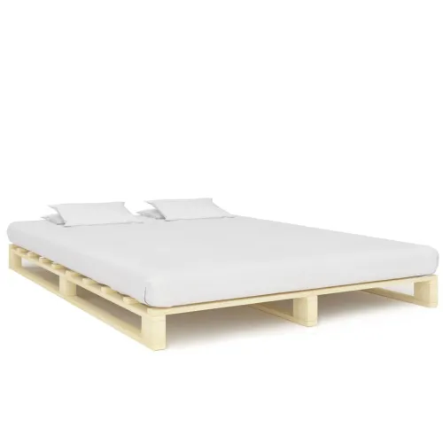 Okvir za krevet od paleta od masivne borovine 200 x 200 cm - Boja drva 200 x 200 cm Cijena