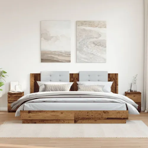 Noćni ormarići 2 kom boja drva 30x30x40 cm konstruirano drvo - Staro drvo 2 Cijena