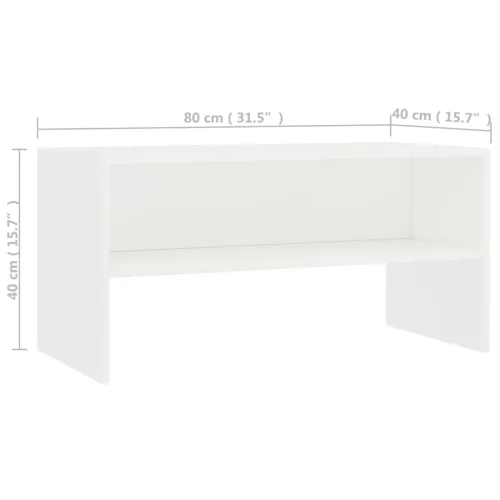 TV ormarić bijeli 80 x 40 x 40 cm konstruirano drvo - Bijela 1 Cijena