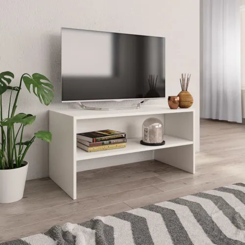 TV ormarić bijeli 80 x 40 x 40 cm konstruirano drvo - Bijela 1 Cijena