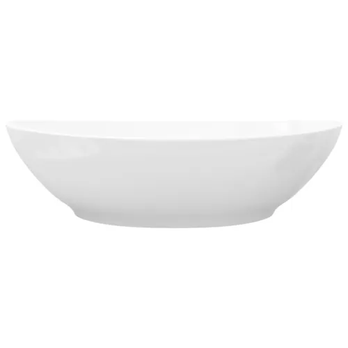 Luksuzni keramički ovalni Lavabo - Umivaonik bijeli 40 x 33 cm - Bijela Cijena