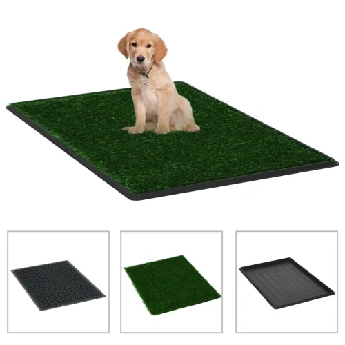 Toaleti za ljubimce s pladnjem i travom 2 kom zeleni 76x51x3 cm - 76 x 51 x 3 cm (2 kom) 1 Cijena
