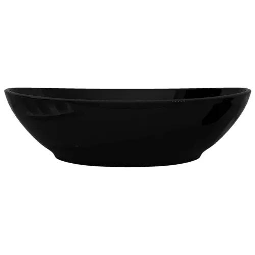 Luksuzni Keramički Ovalni Lavabo - Umivaonik Crni 40 x 33 cm - Crna Cijena