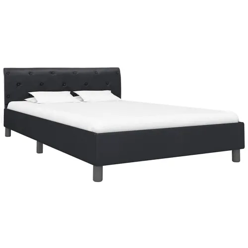 Okvir za krevet od umjetne kože crni 140 x 200 cm - Crna 140 x 200 cm Cijena
