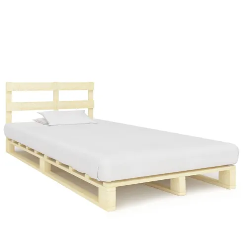 Okvir za krevet od paleta od masivne borovine 120 x 200 cm - Boja drva 120 x 200 cm Cijena