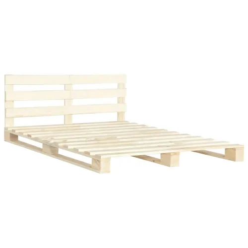 Okvir za krevet od paleta od masivne borovine 160 x 200 cm - Boja drva 160 x 200 cm Cijena