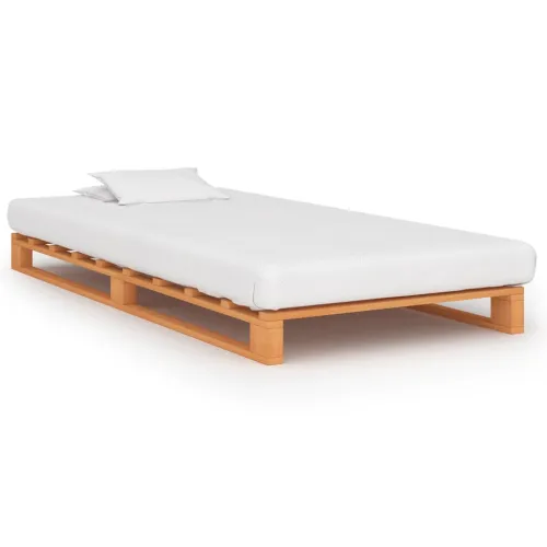 Okvir za krevet od paleta od masivne borovine smeđi 90 x 200 cm - Smeđa 90 x 200 cm Cijena