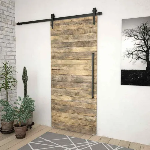 Gornja vodilica za klizna vrata SKIEN 200 cm čelični crni - Crna 200 cm 1 Crna Cijena