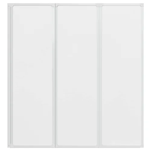 Sklopivi paravan za kadu  - Pregrada za kadu u 3 dijela 141 x 132 cm - 132 x 140 cm Bijela Matirano Cijena