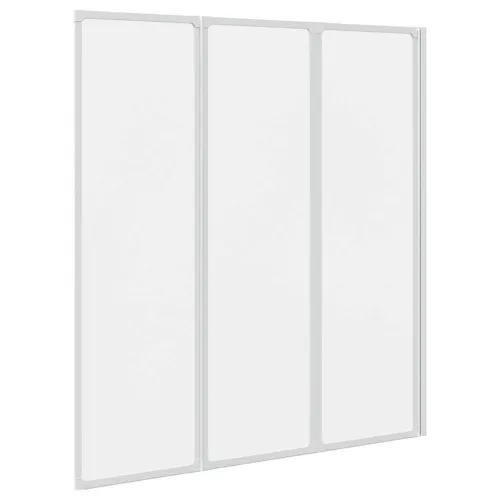 Sklopivi paravan za kadu  - Pregrada za kadu u 3 dijela 141 x 132 cm - 132 x 140 cm Bijela Matirano Cijena