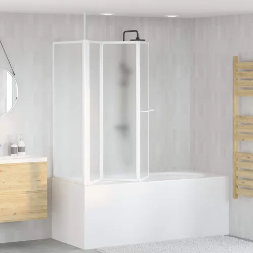 Zaslon za tuš-kadu L-oblika 70 x 120 x 137 cm 4 panela sklopivi  Cijena