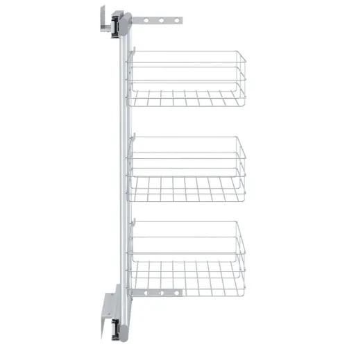 Kuhinjska izvlačna žičana košara s 3 razine srebrna 47x25x56 cm - 47 x 25 x 56 cm Cijena