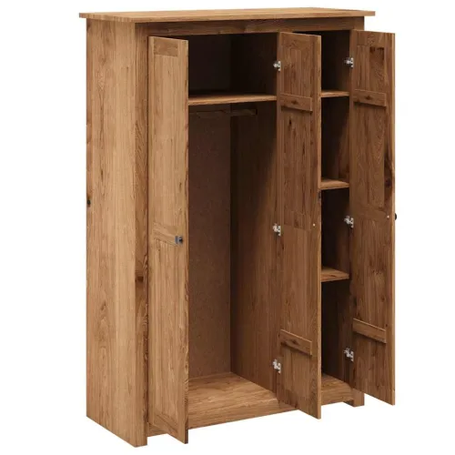 Ormar od borovine s 3 vrata 118x50x171,5 cm asortiman Panama - Smeđa 118 x 50 x 171.5 cm 1 1 Cijena