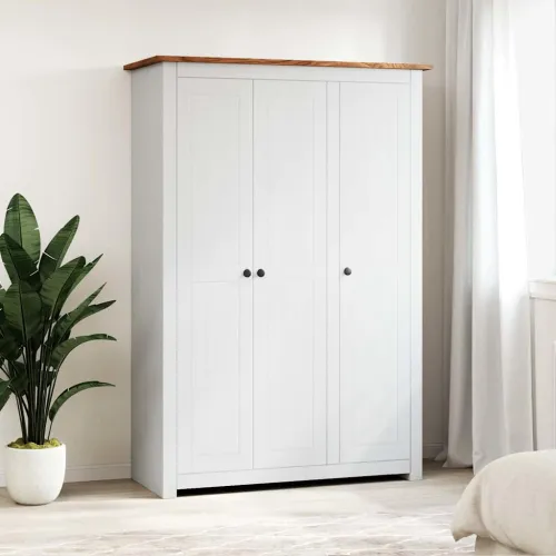 Ormar od borovine s 3 vrata bijeli 118 x 50 x 171,5 cm Panama - Bijela 118 x 50 x 171.5 cm 1 1 Cijena