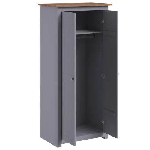 Ormar od masivne borovine sivi 80x50x171,5 cm asortiman Panama - Siva 80 x 50 x 171.5 cm 1 1 Cijena