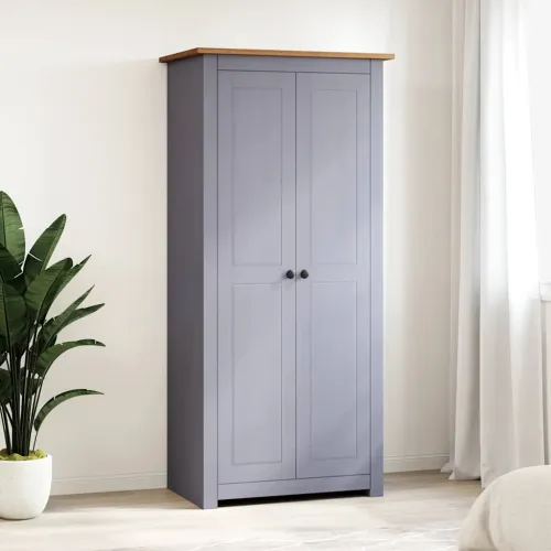 Ormar od masivne borovine sivi 80x50x171,5 cm asortiman Panama - Siva 80 x 50 x 171.5 cm 1 1 Cijena