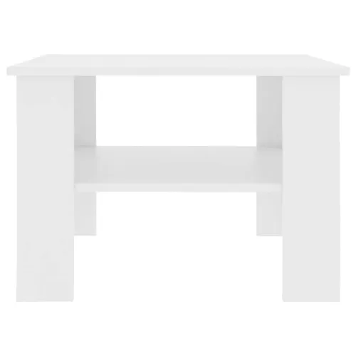 Stolić za kavu bijeli 60 x 60 x 42 cm od konstruiranog drva - Bijela Cijena